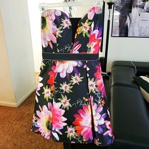 Black floral dress